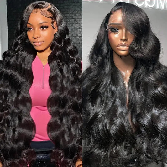 HD Transparent Body Wave Lace Front Wig Pre Plucked Frontal Human Hair